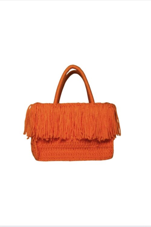 Orange Tassel Tote